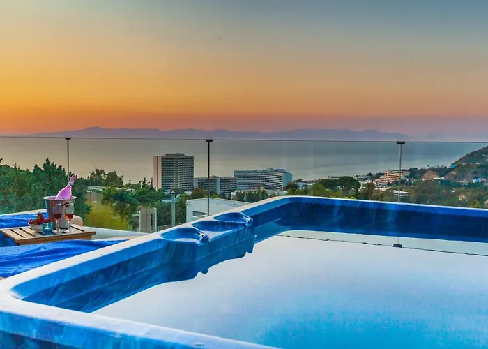 Appartement Flyviewflatsblue Privatehottub With Seaview Ixia (Rhodes)