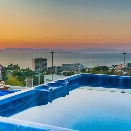 Daire Flyviewflatsblue Privatehottub With Seaview Ixia (Rhodes)